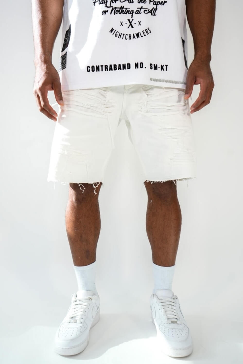 Smugglers Moon - White - Cargo - Denim - Shorts