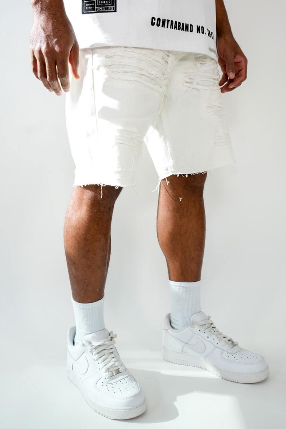 Smugglers Moon - White - Cargo - Denim - Shorts