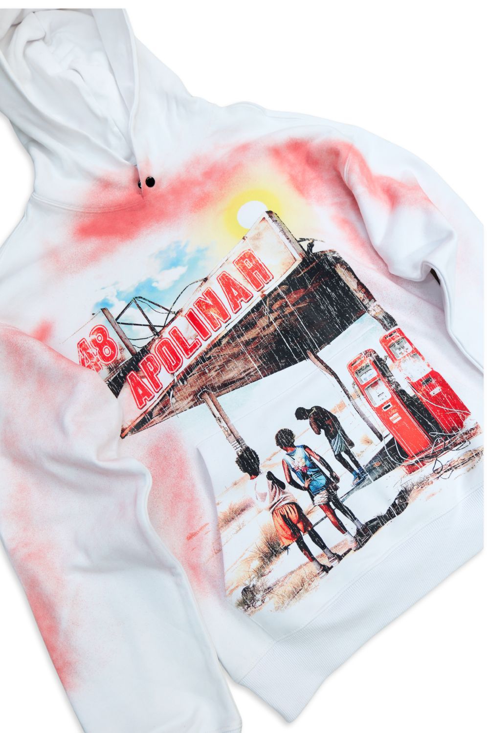 Apolinar -48 Stop Pullover Hoodie - White