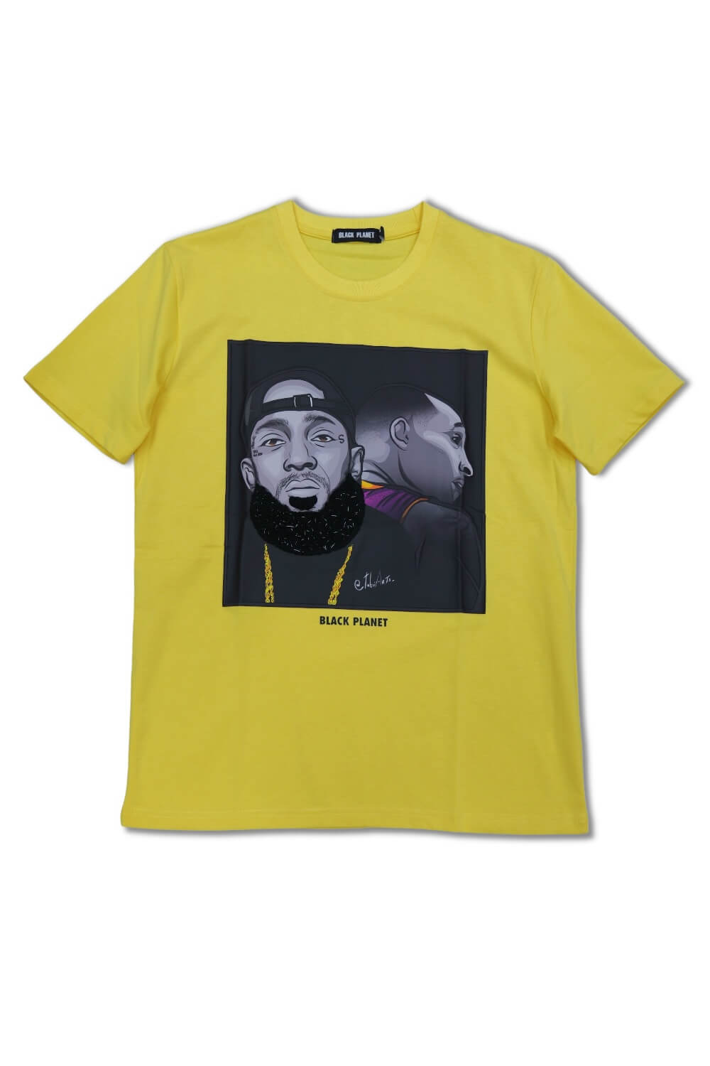 Black Planet- Nipsey Hussle and Kobe T-shirt- Yellow