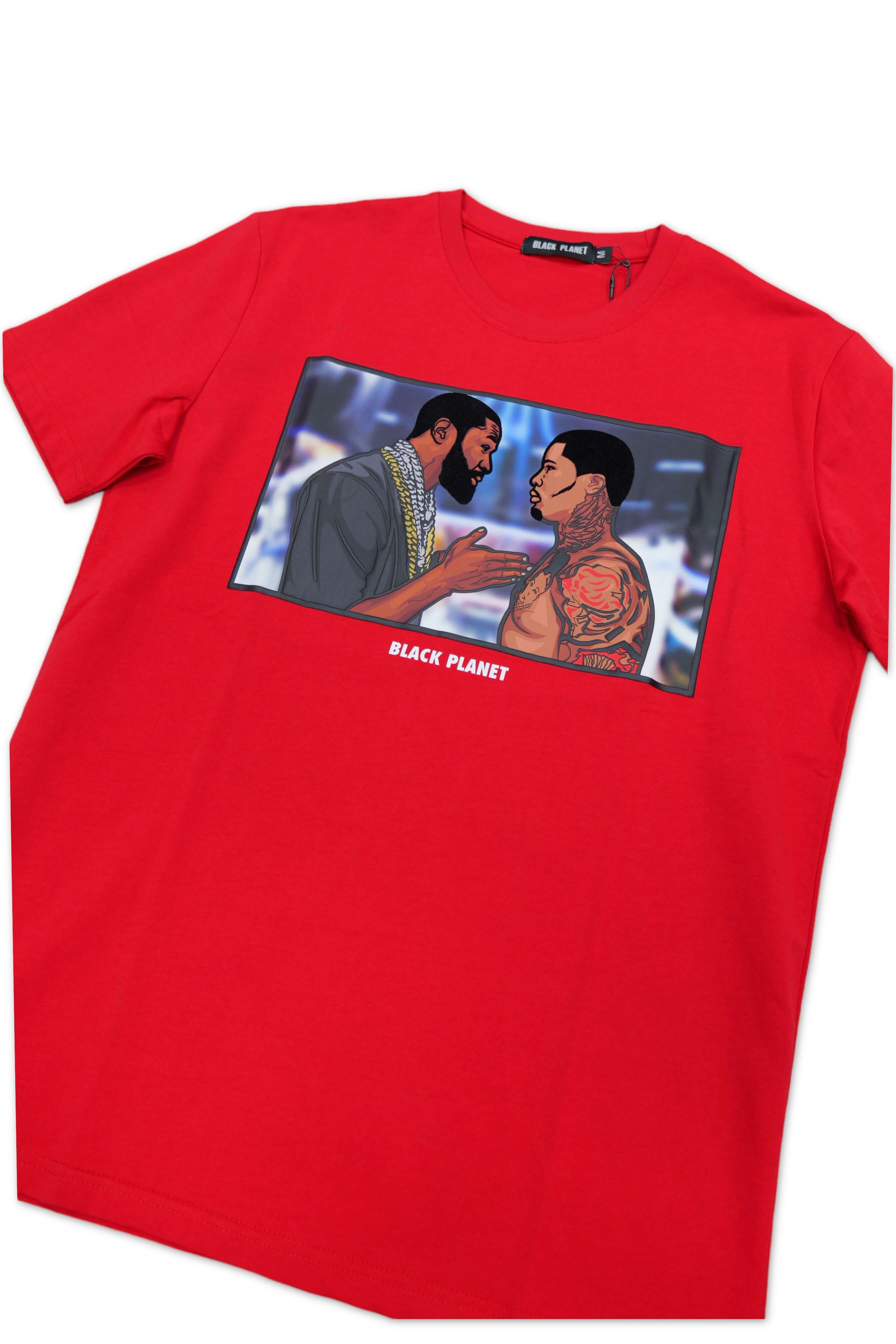 Black Planet- May X Tank T-shirt- Red