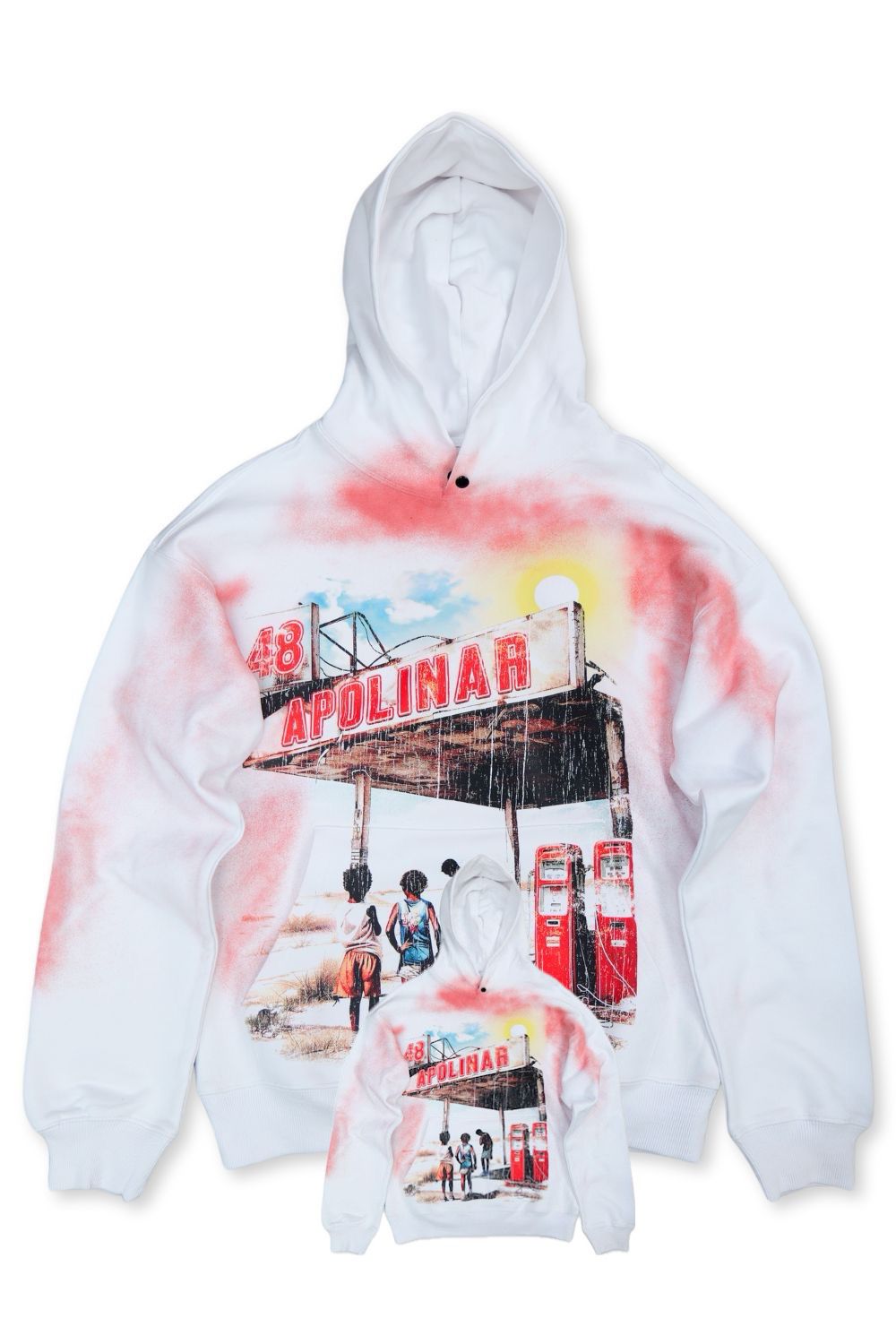 Apolinar -48 Stop Pullover Hoodie - White