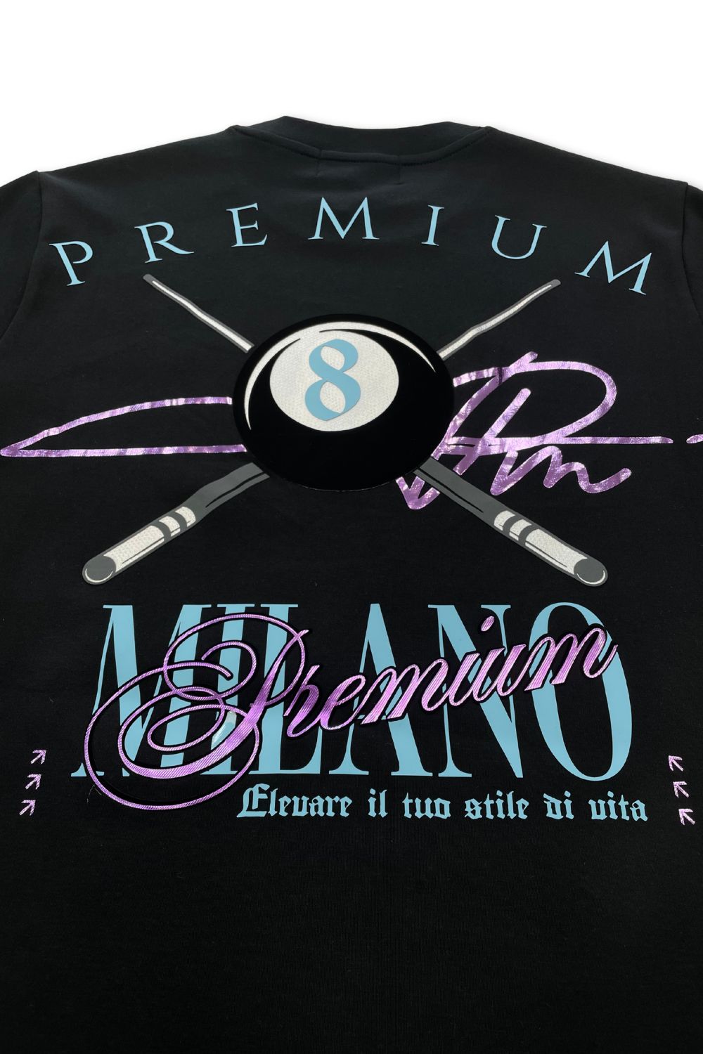 Premium Milano 8-Ball T-Shirt- Black