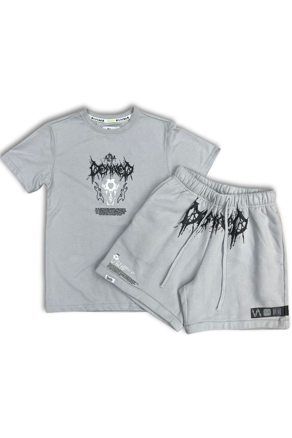 Kids Undrtd At The Top Short Set - Grey