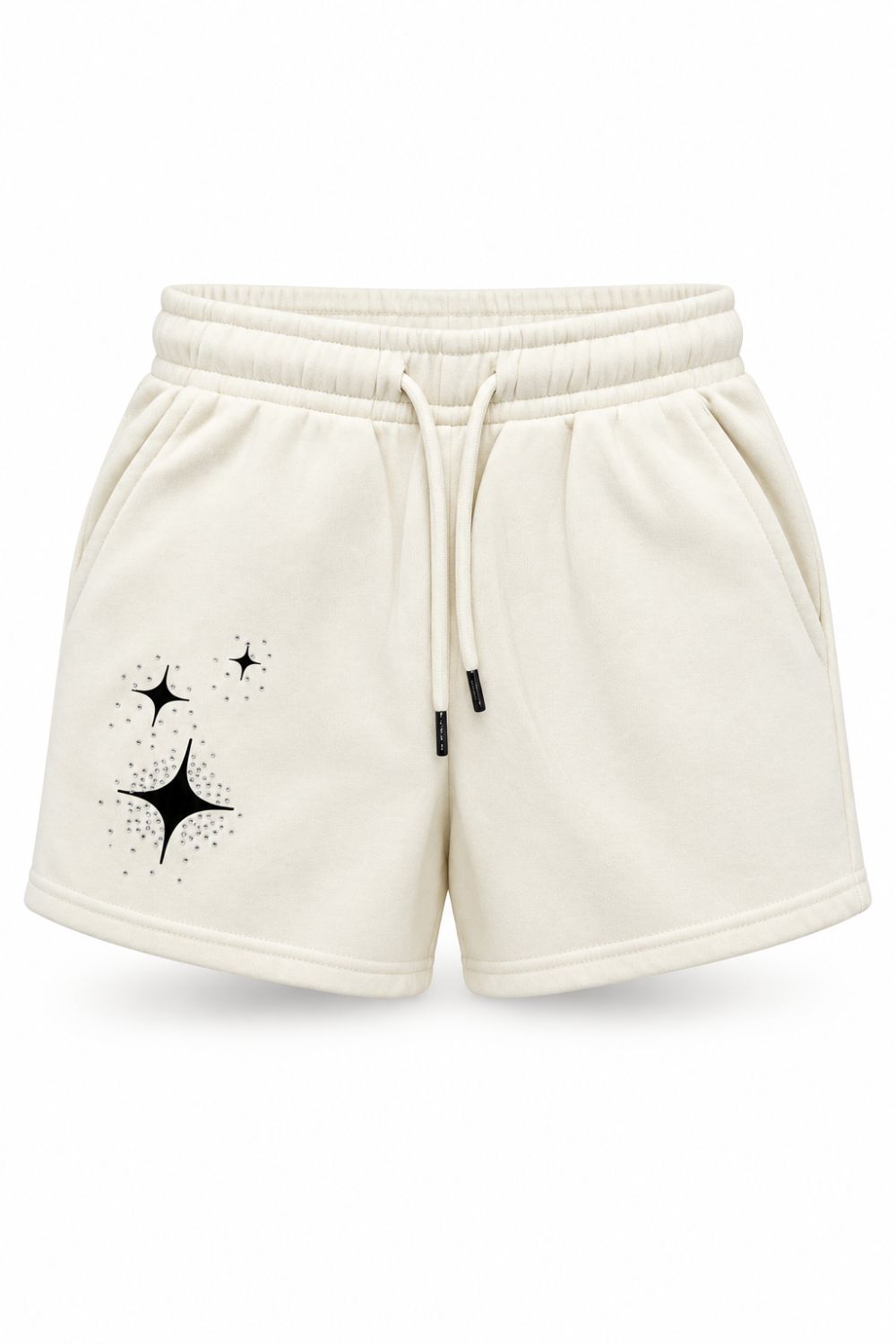 Women's Red Fox Fearless Rhinestone Shorts - Cream