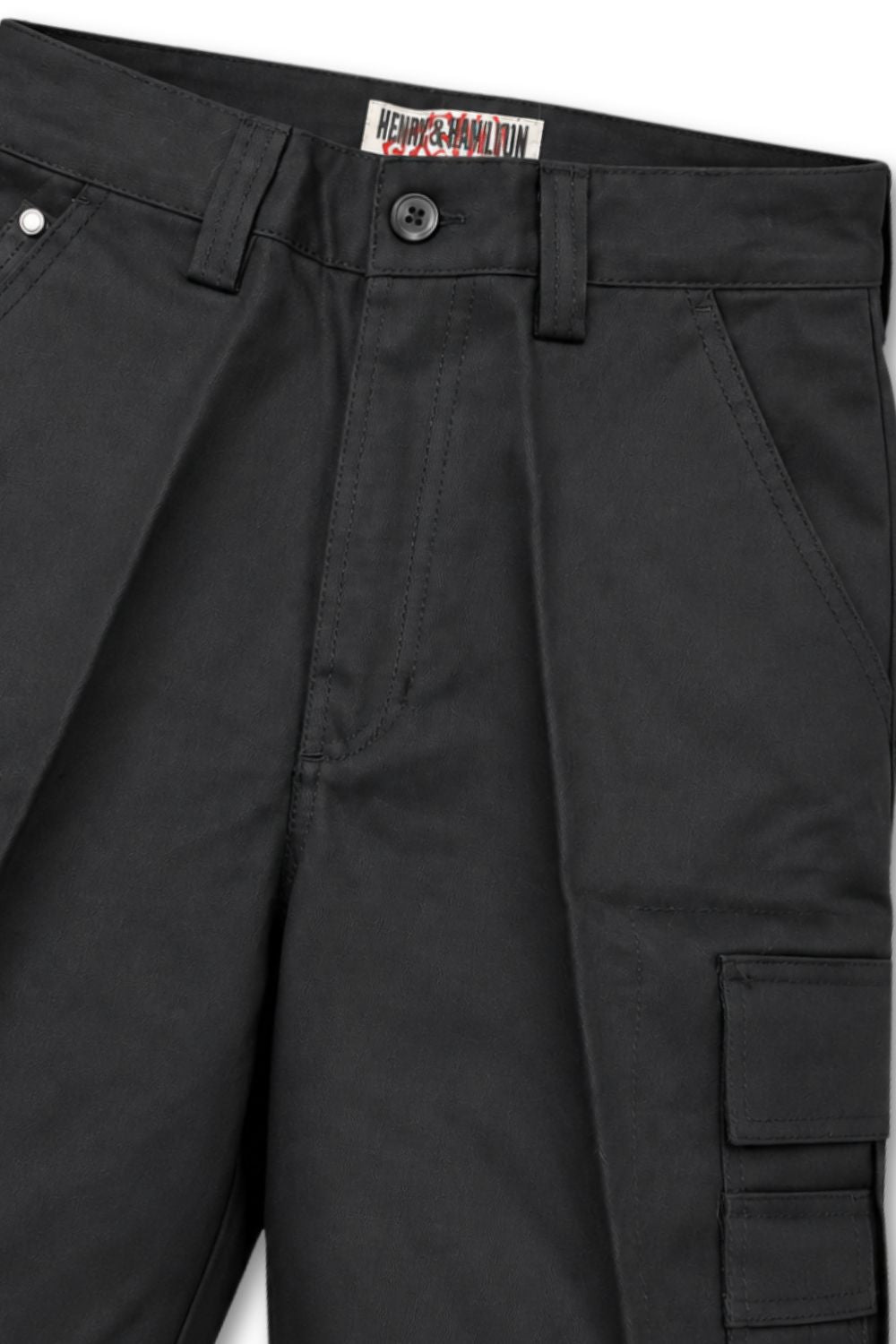 kids Basic Cargo Shorts - Black