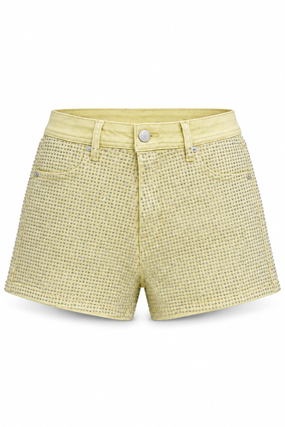 Women's Red Fox Rhinestone Jean Shorts - Yellow