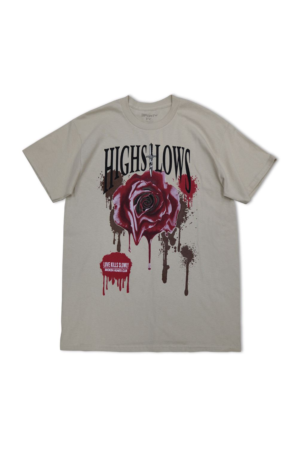 Highs Lows Graphic T - Shirt - Cream