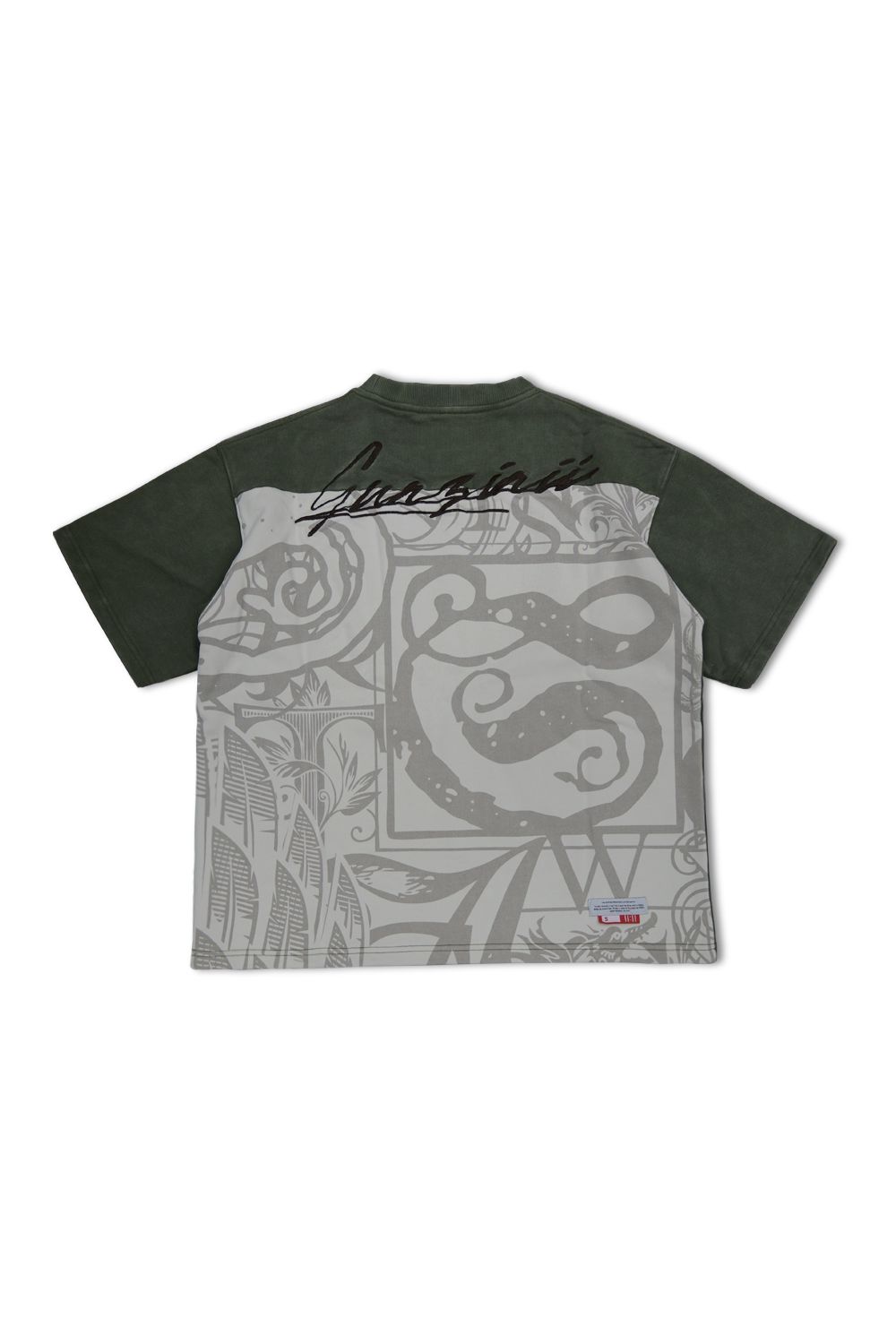Gunzinii Cropped Vintage T - Shirt - Olive