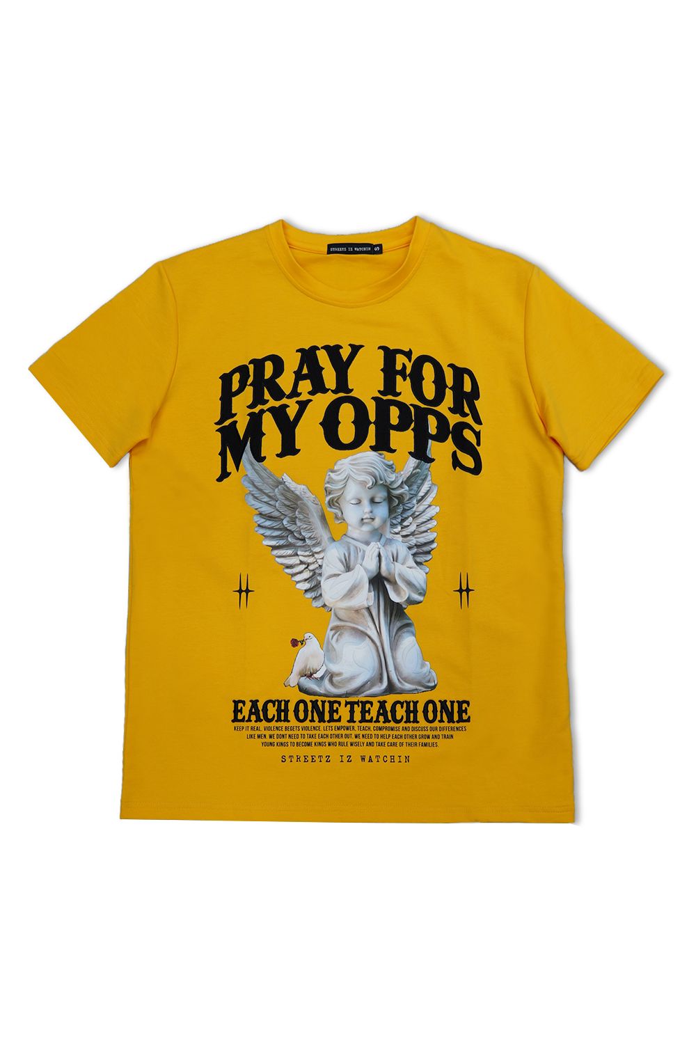 Streetz IZ Watchin Pray For My Opps T - Shirt - Yellow