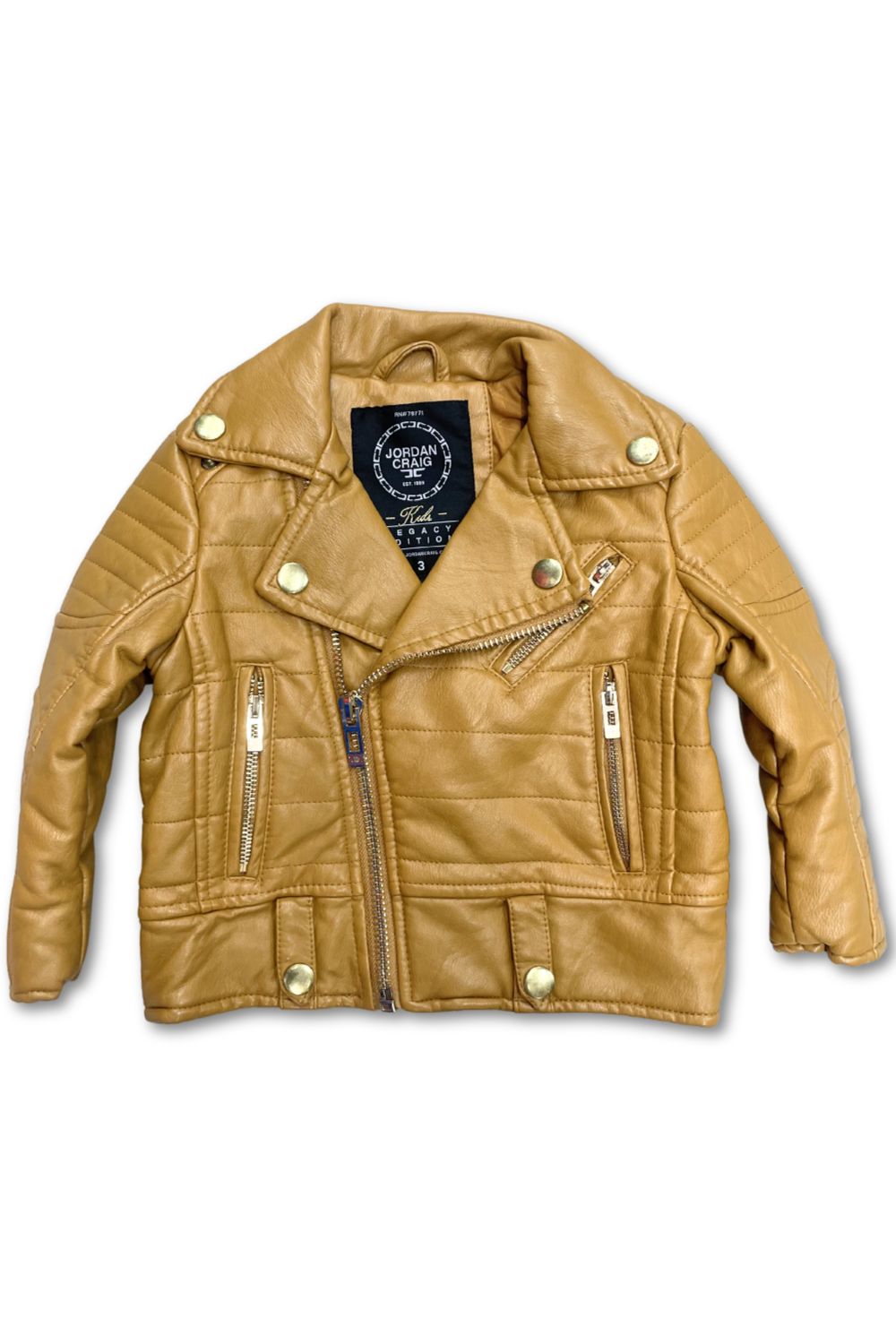 Kids Jordan Craig Pu Leather Biker Jacket