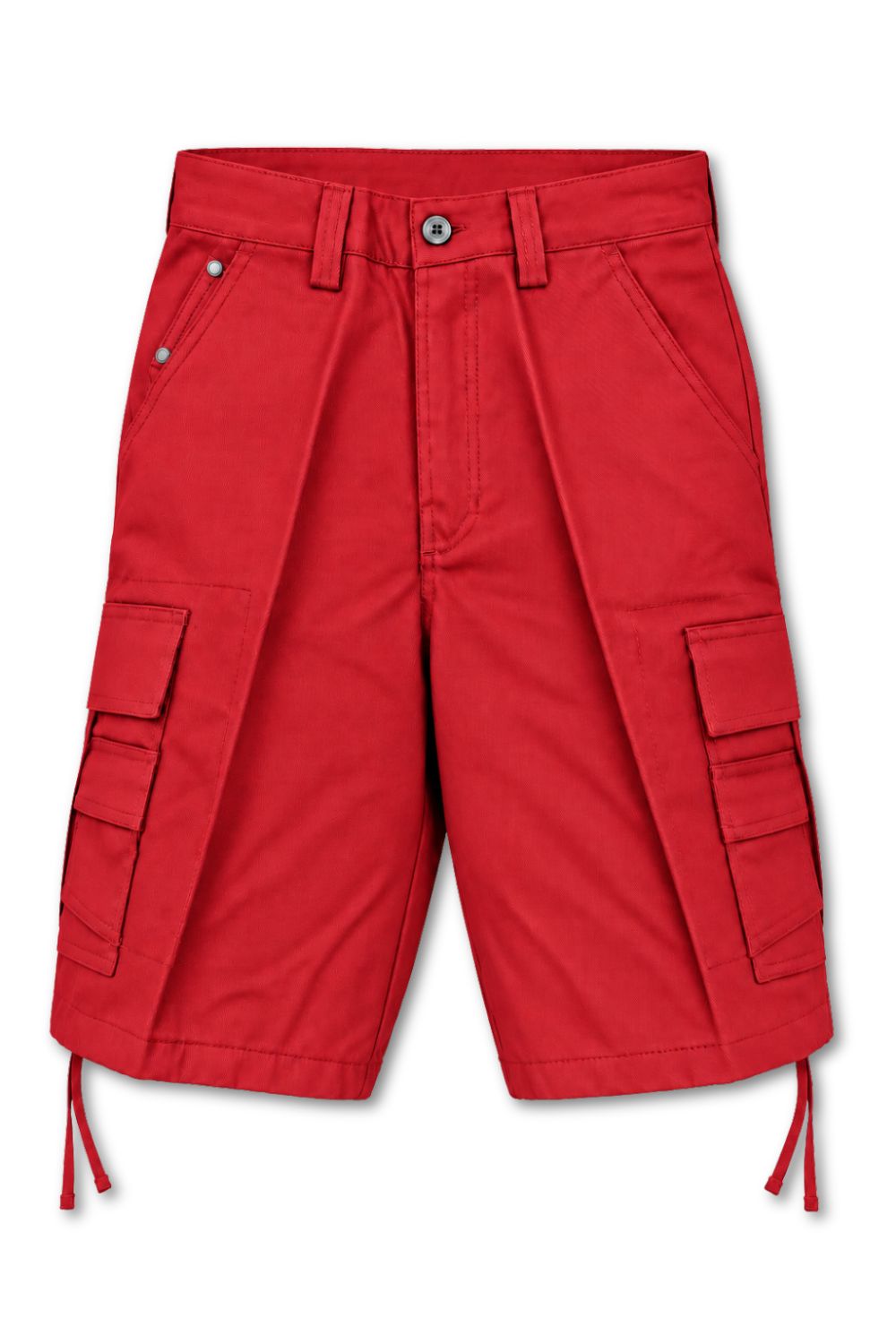Kids Basic Cargo Shorts - Red