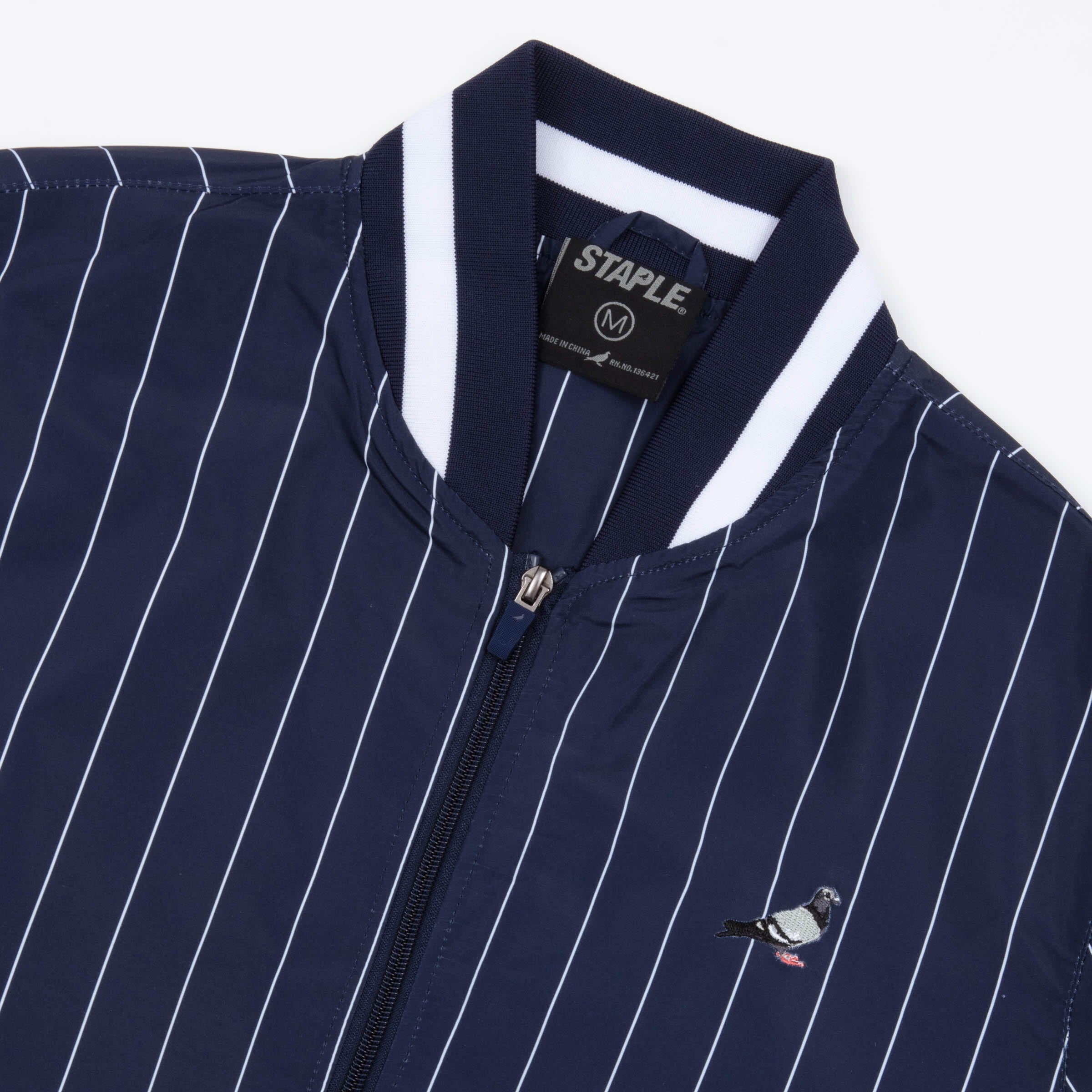 Staple Pinstripe Baseball Jacket
