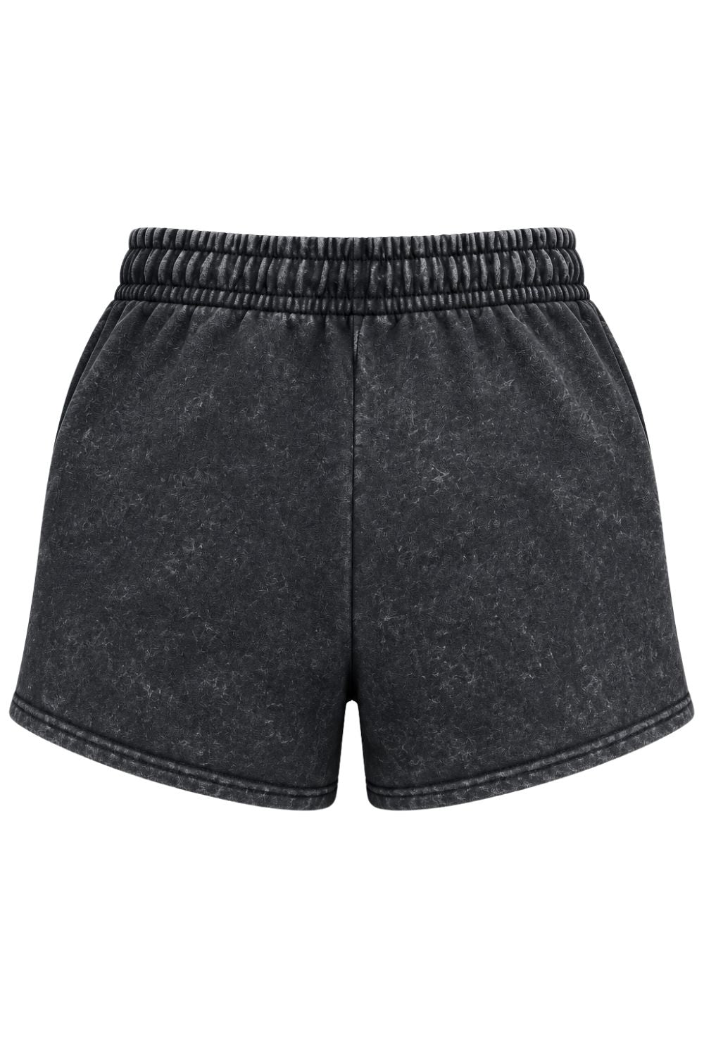 Womens Red Fox Rhinestone Shorts - Black
