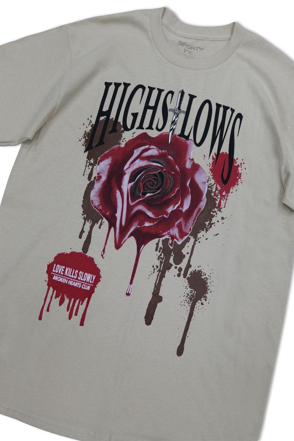 Highs Lows Graphic T - Shirt - Cream