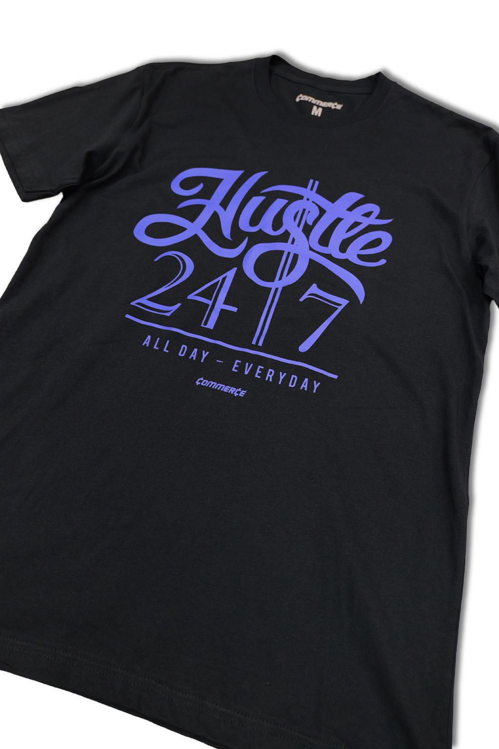 Hustle 24/7 Graphic T - Shirt -Black