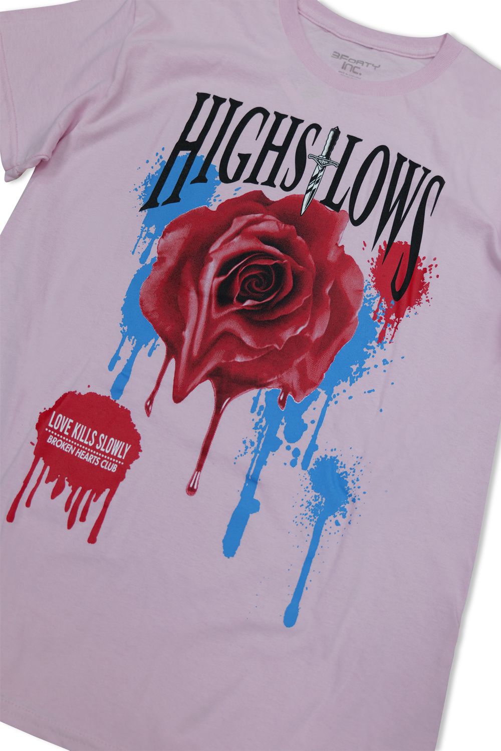 Highs Lows Graphic T - Shirt - Pink