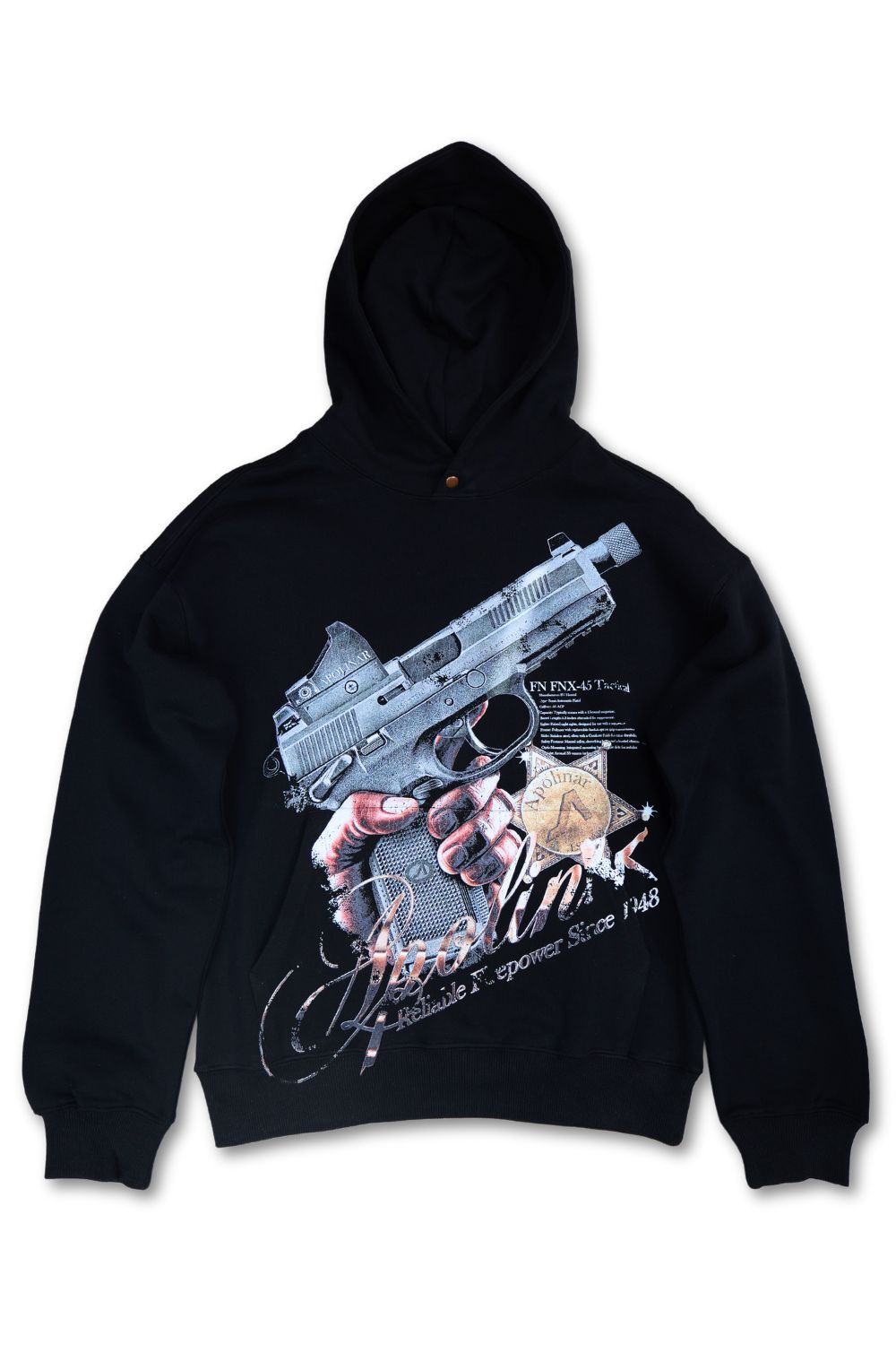 Apolinar -Reliable Firepower Pullover Hoodie - Black