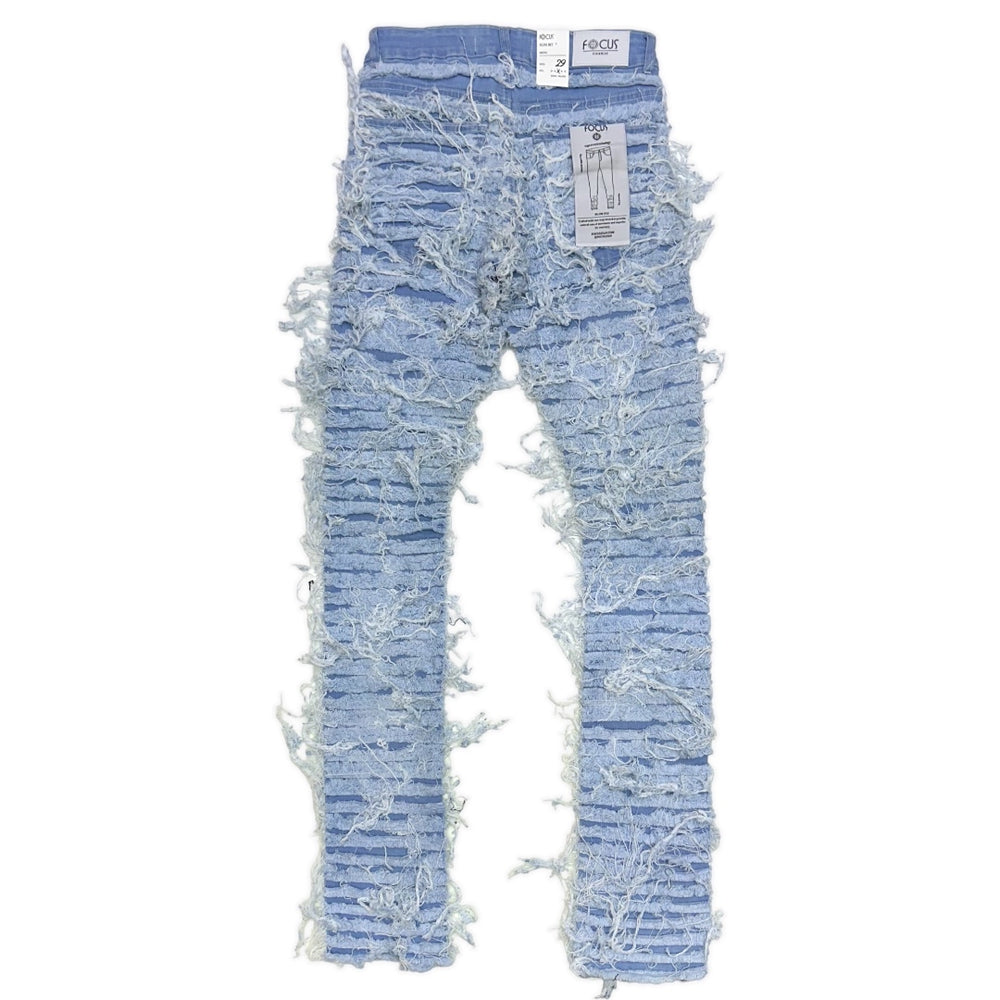 Focus Light Blue Stacked Jeans