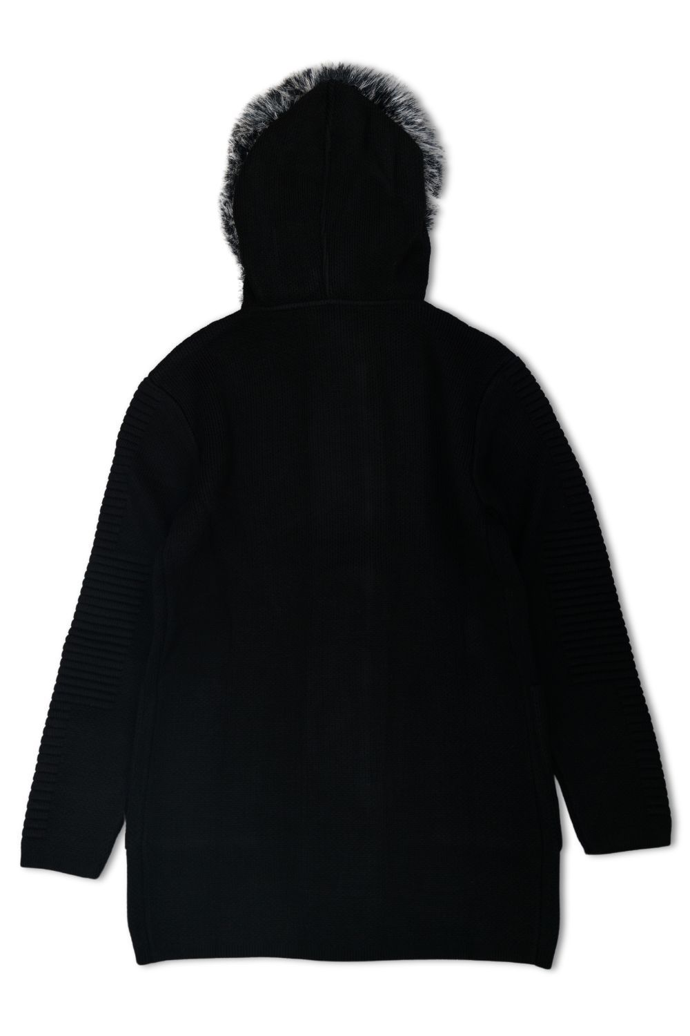 One In A Million -Cardigan Sweater With Fur - Black