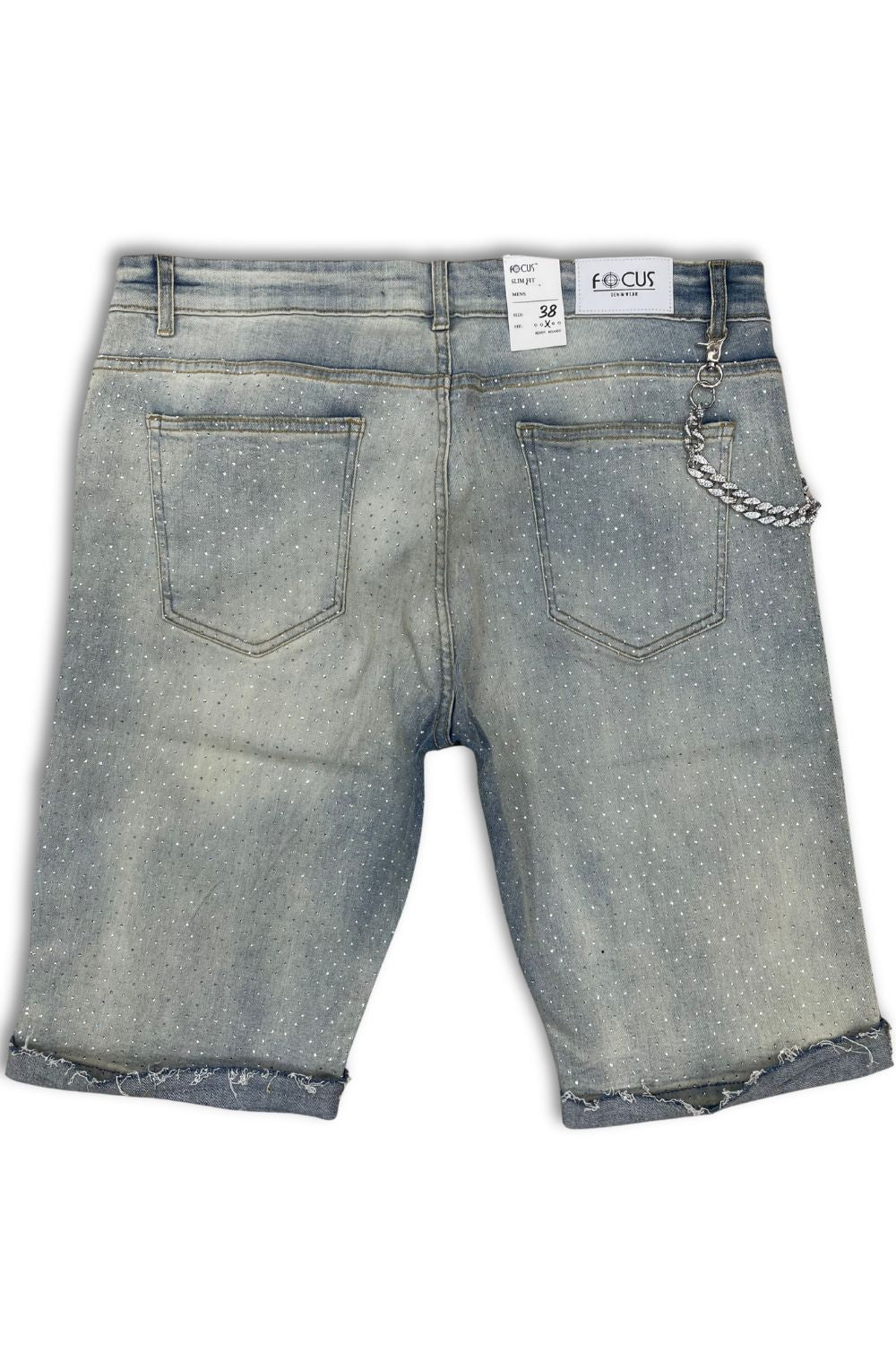Focus Rhinestone Jean Short - Lager