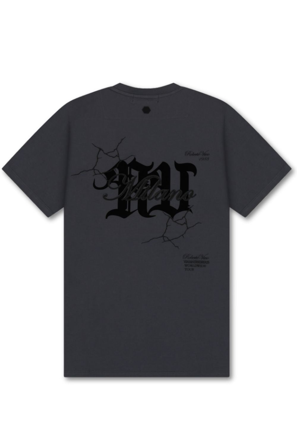 Roberto Vino Milano -RV Cracks T - Shirt - Dark Grey