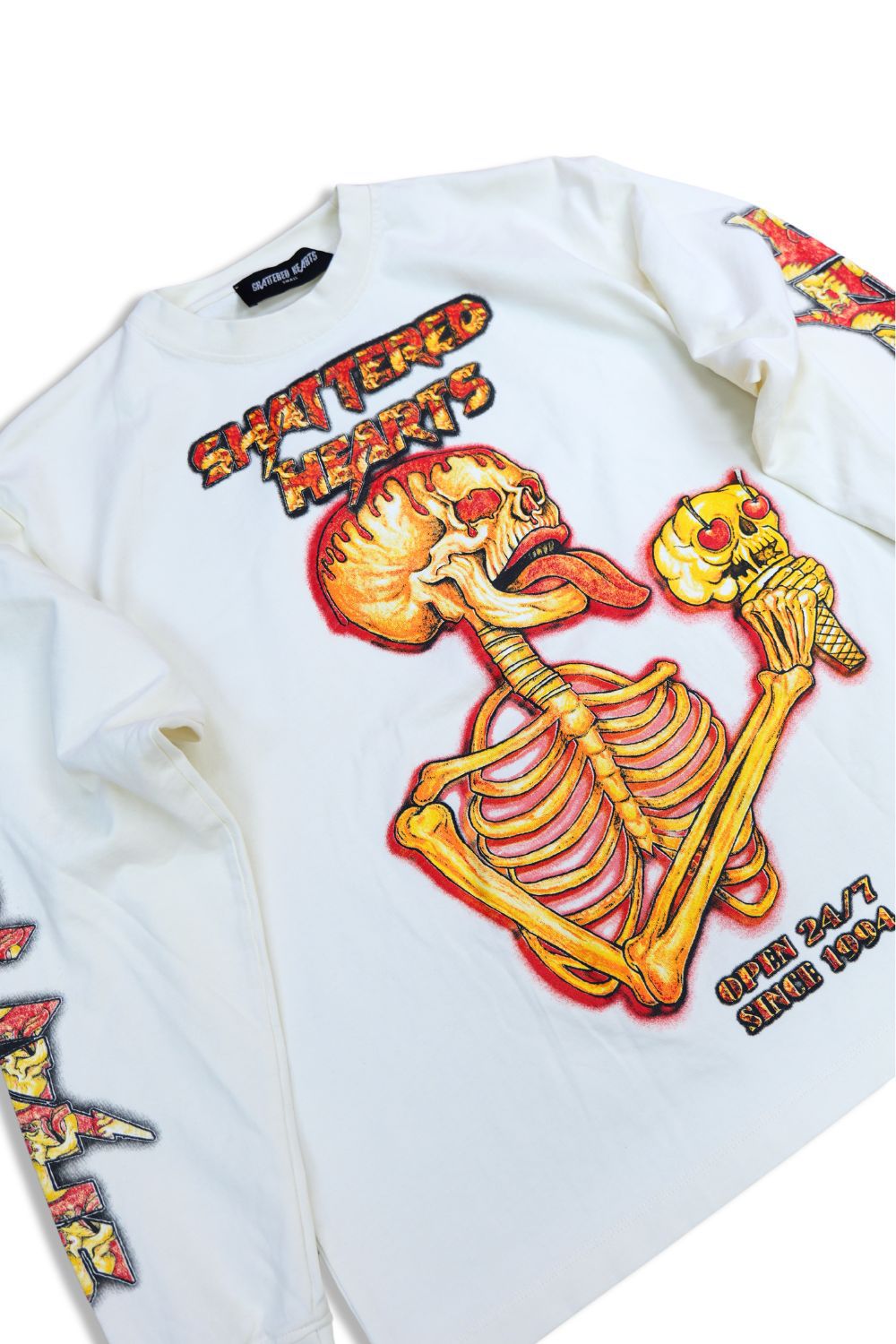 Shattered Hearts -Open 24/7 Long Sleeve Tee