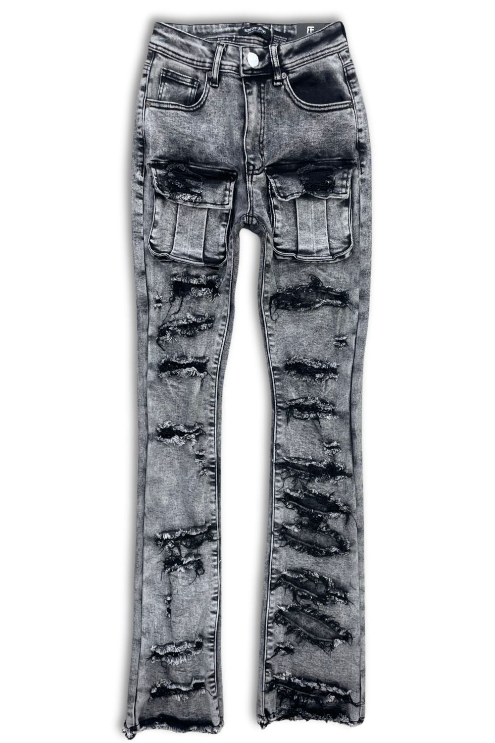 Red Fox Women’s Stacked Jeans - Vintage Grey