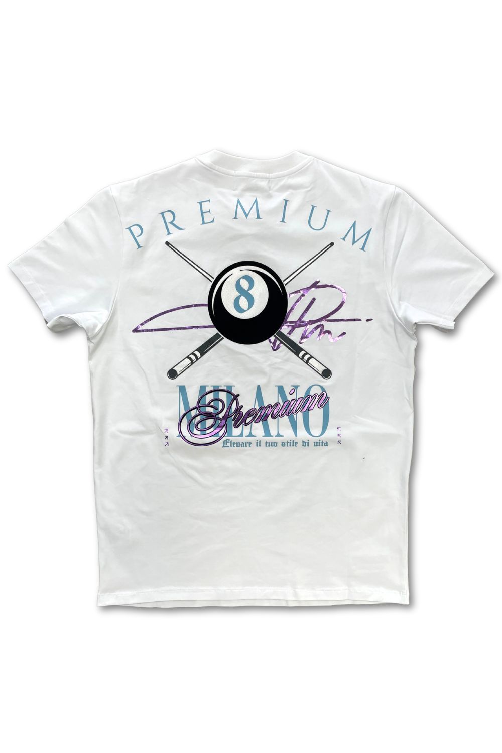 Premium Milano 8 Ball T - Shirt - White