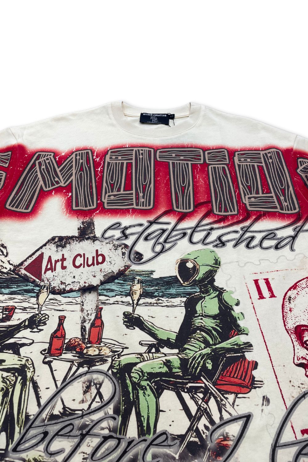 Mixed Emotions Art Club Long Sleeve Tee - Cream