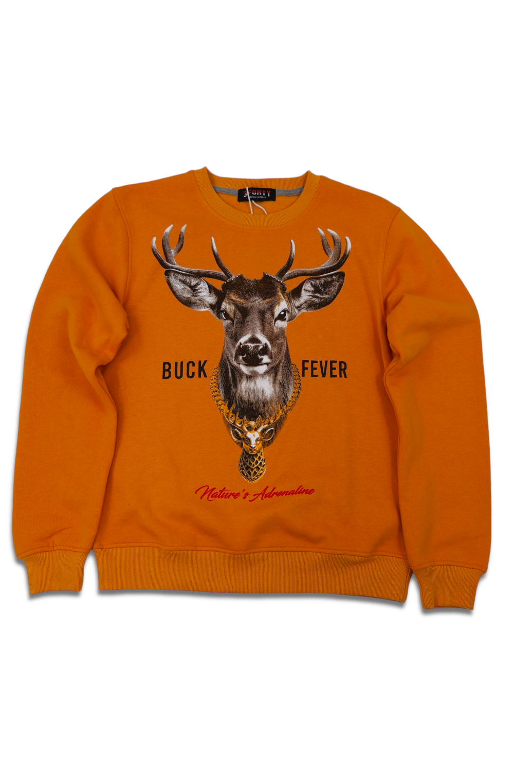 Graphic crew neck sweater