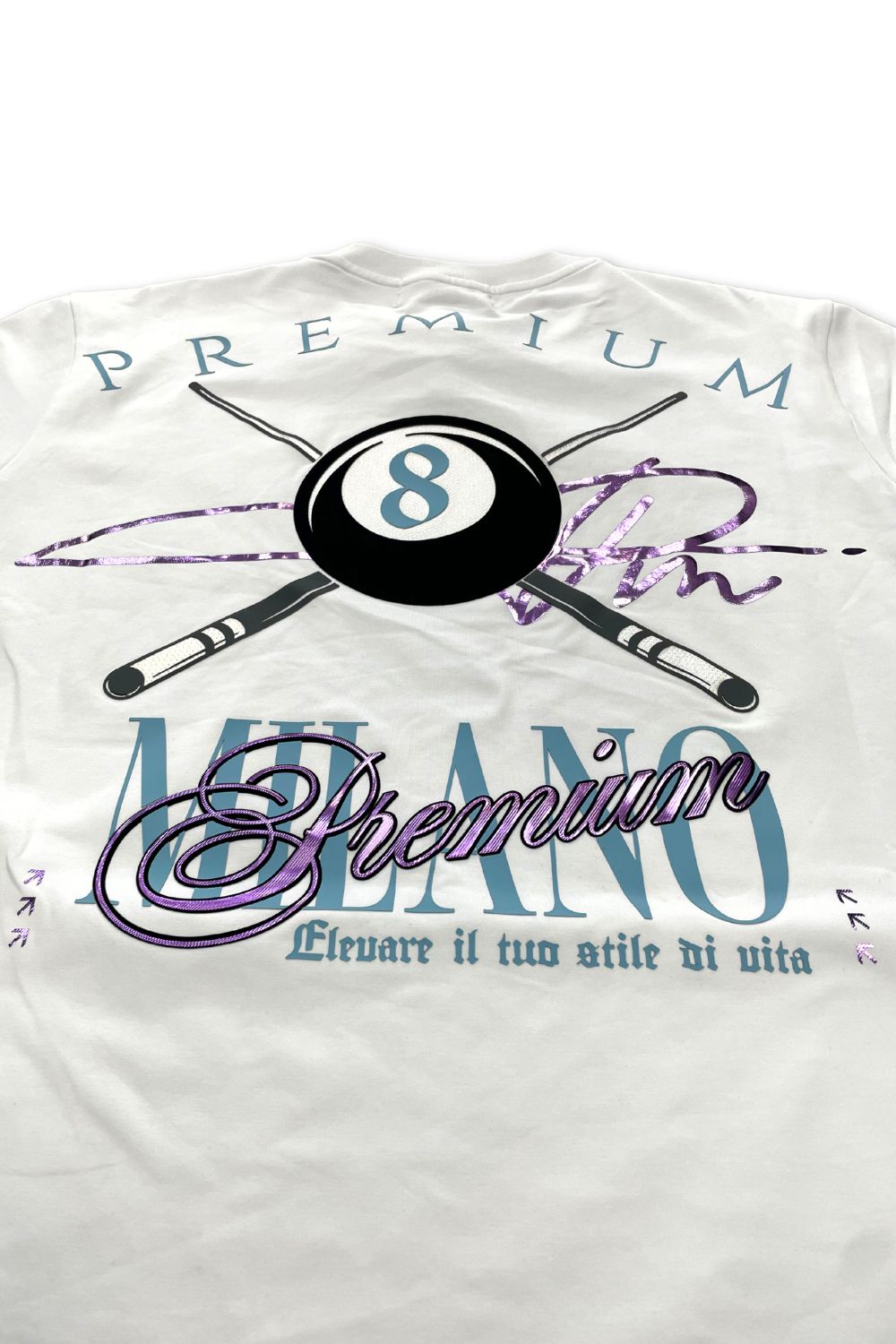Premium Milano 8 Ball T - Shirt - White