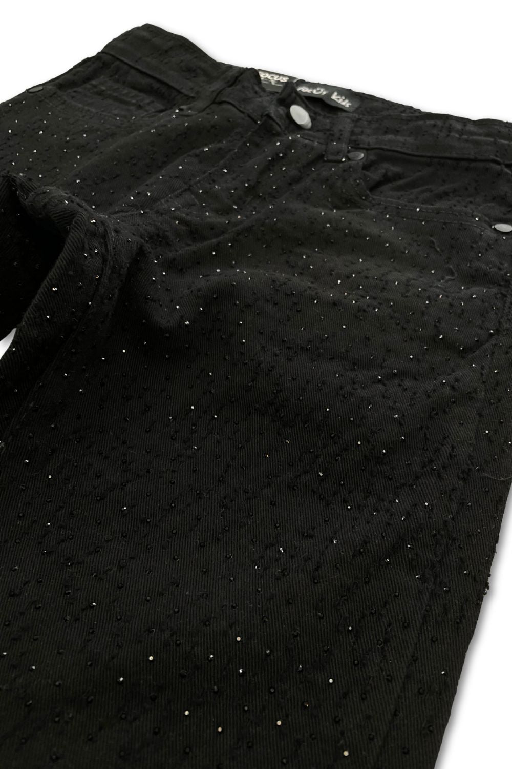 Boys Focus Diamond Denim Jeans- Black