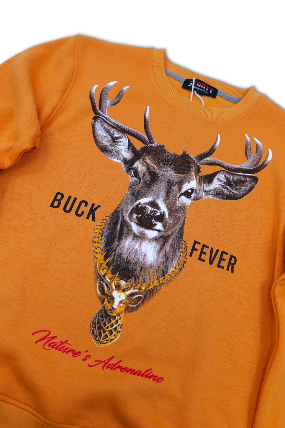 Graphic crew neck sweater