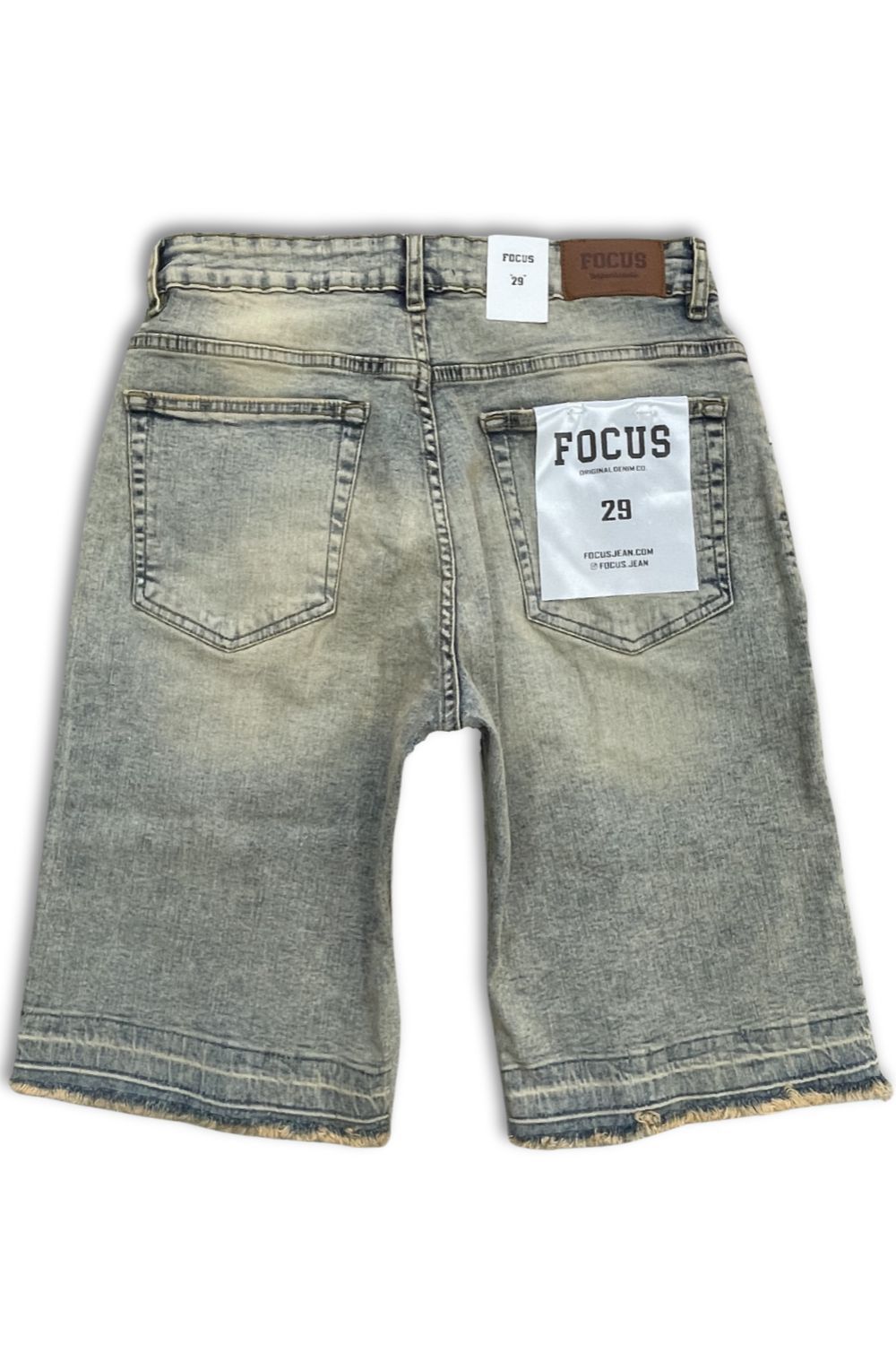 Focus Embellished Jean Shorts - Vintage