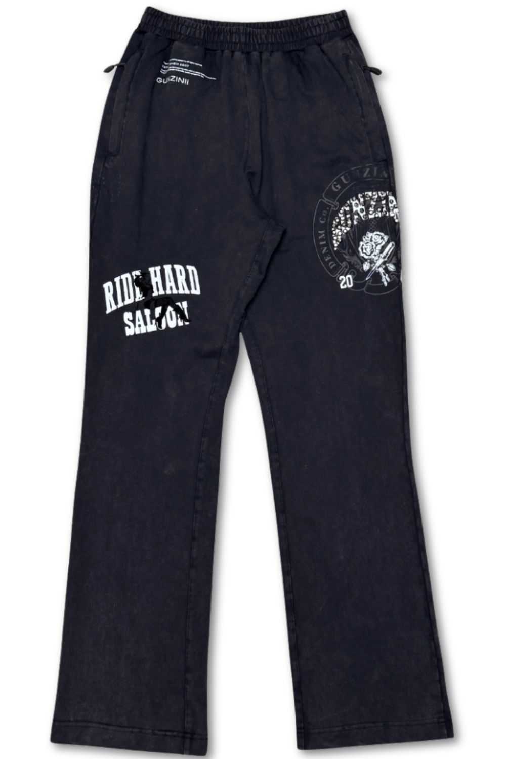 Gunzinii Ride Hard Stacked Sweatpants - Black