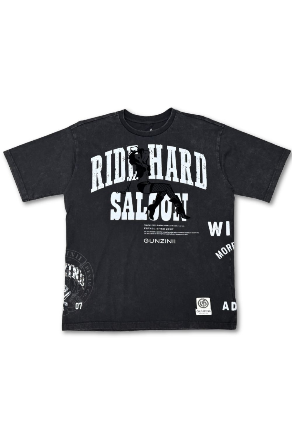 Gunzinii Ride Hard T-Shirt - Black