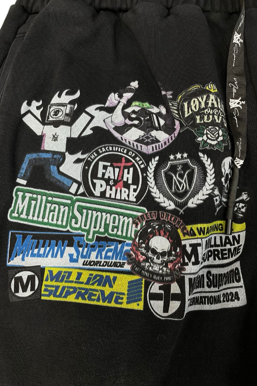 Millian Supreme -Patch Work Stacked Sweatpants