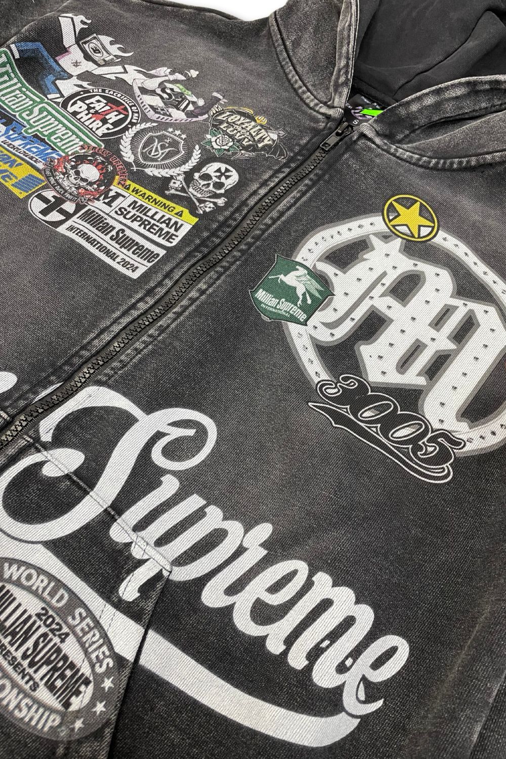 Millian Supreme -Patch Work Zip Up Hoodie
