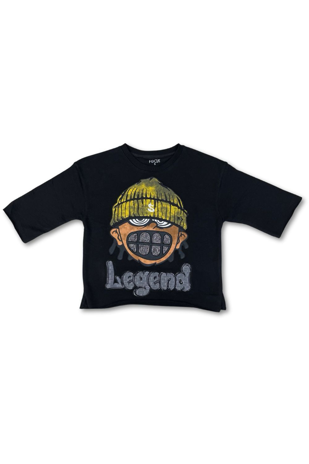 Focus -Legend Cropped Tee - Black