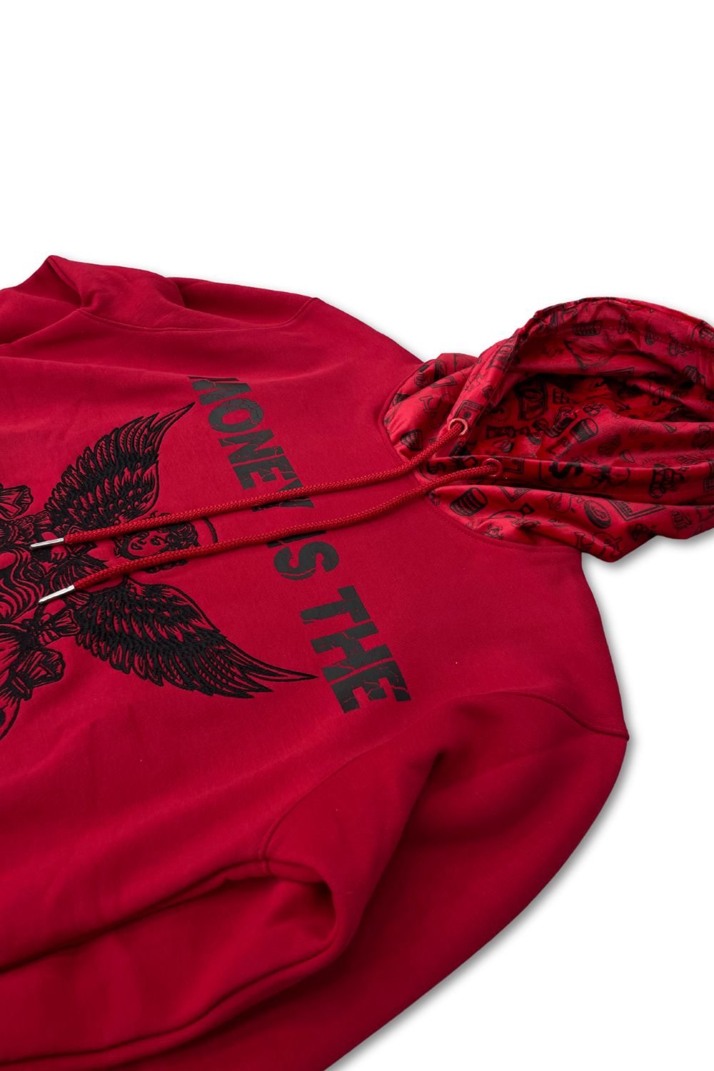Focus Money Is The Real Motive Hoodie- Red