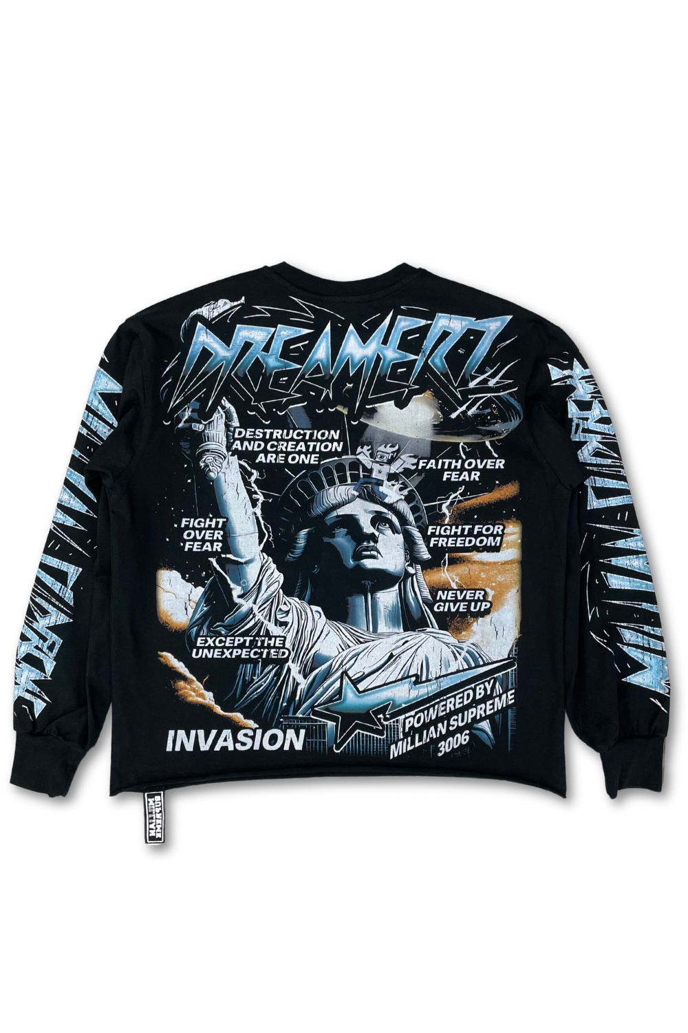 Dreamerz NYC Invasion Cropped Long Sleeve Tee