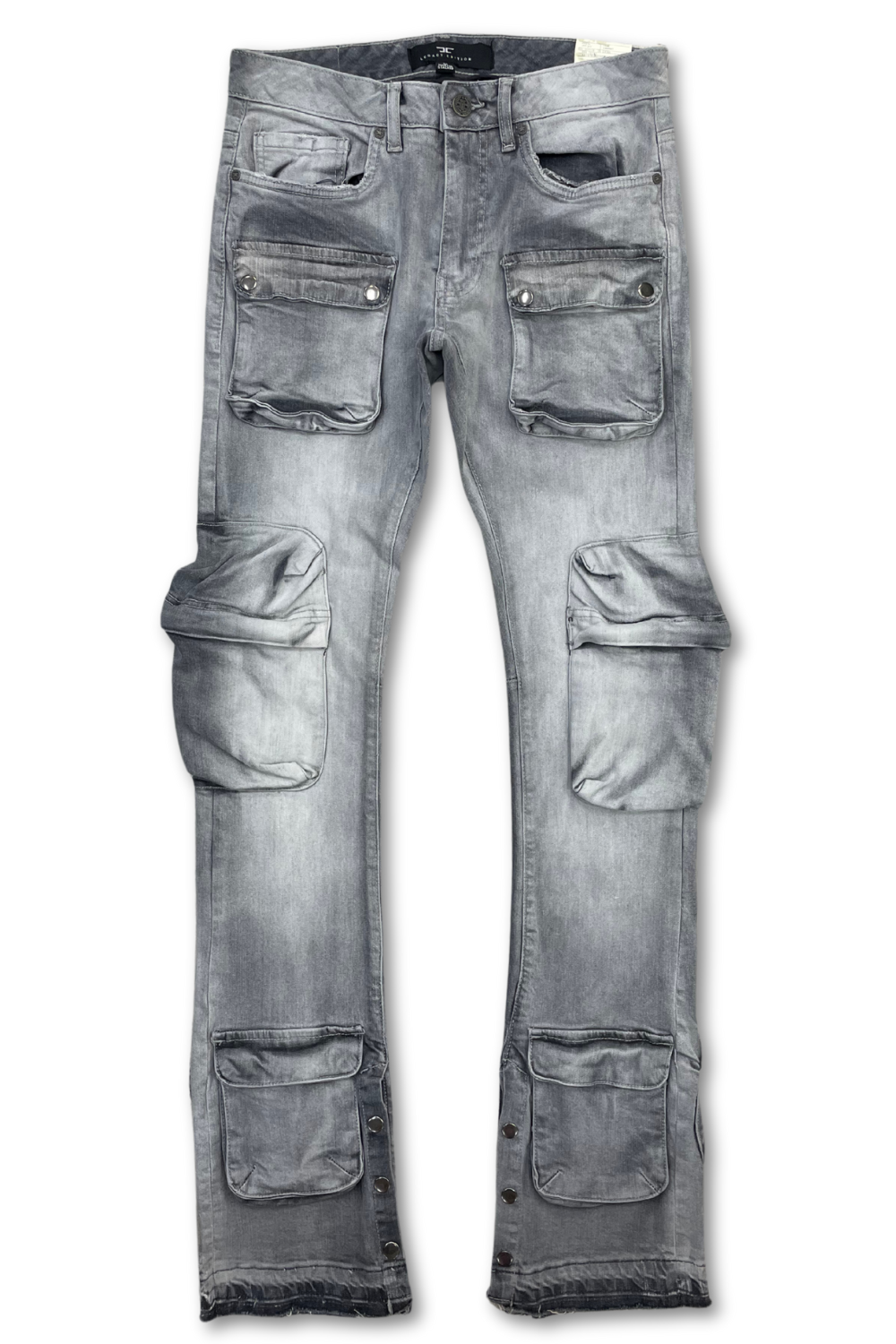Jordan Craig Martin Stacked Cargo Jeans- Cement