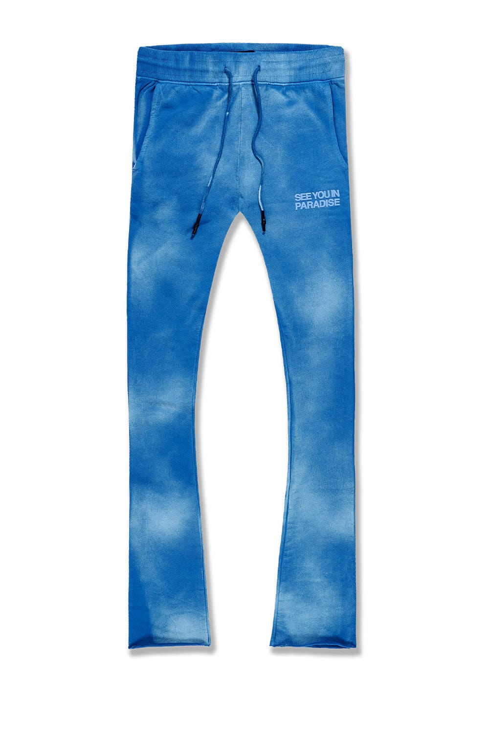 Jordan Craig Paradise Washed Stacked Sweatpants- Blue