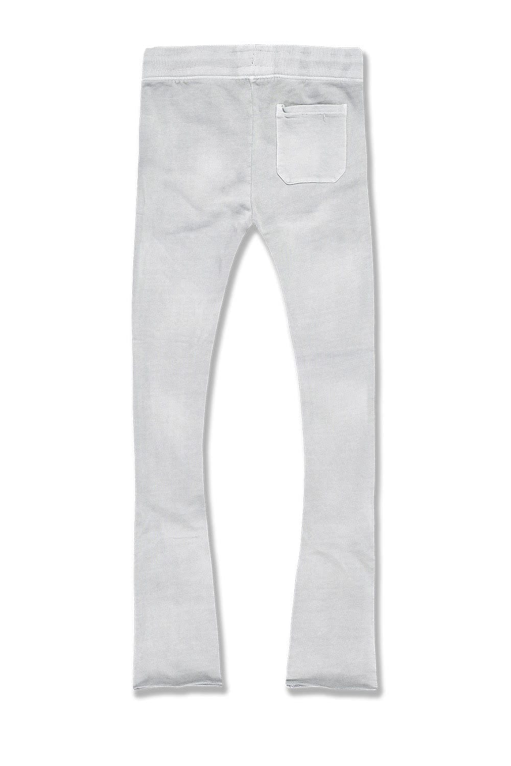 Jordan Craig Paradise Washed Stacked Sweatpants- Light Grey