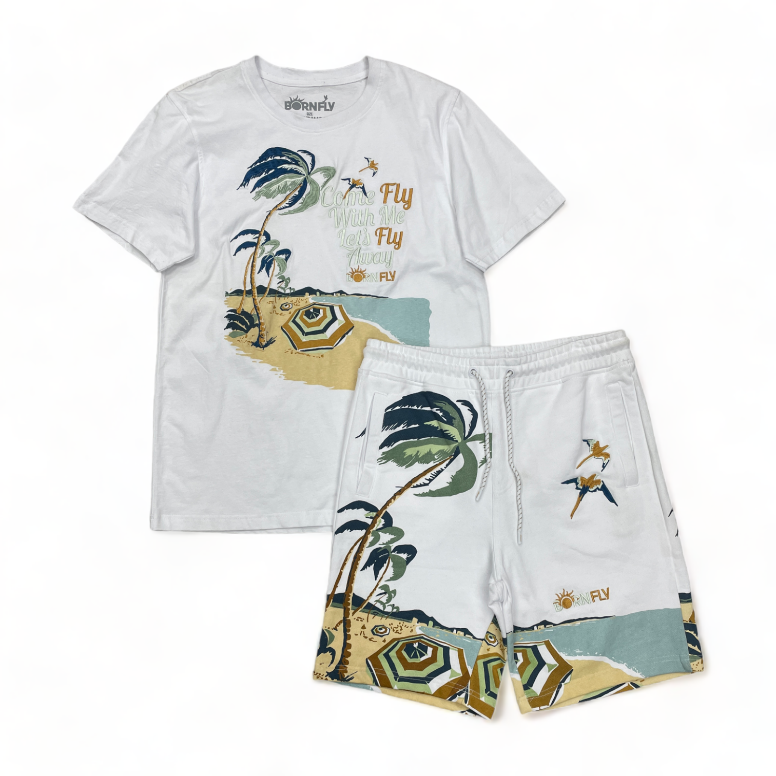 Born Fly Lets Fly Away Short Set