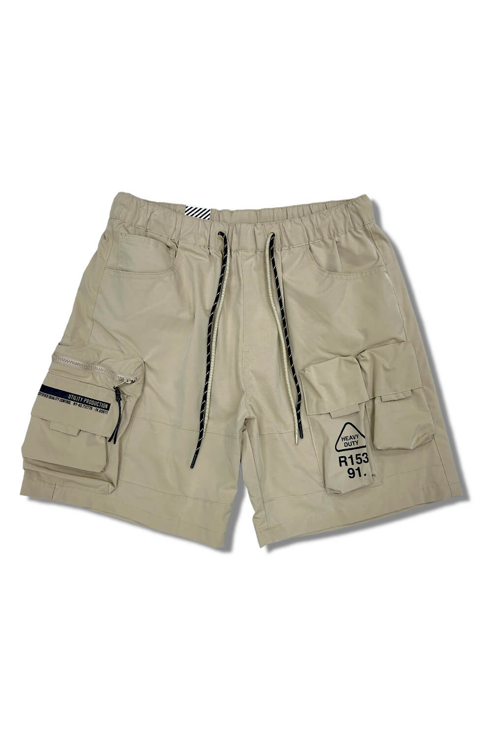 Smoke Rise - Utility Windbreaker Cargo Shorts - Khaki