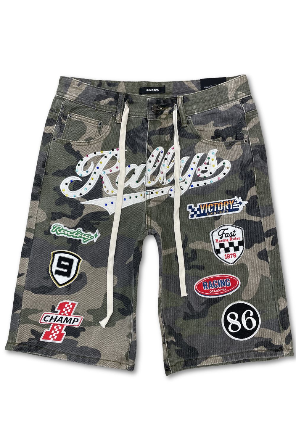 Kindred Rallys Patch Work Jean Short - Camo