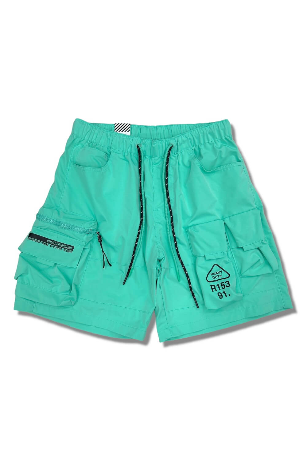 Smoke Rise - Utility Windbreaker Cargo Shorts - Oasis