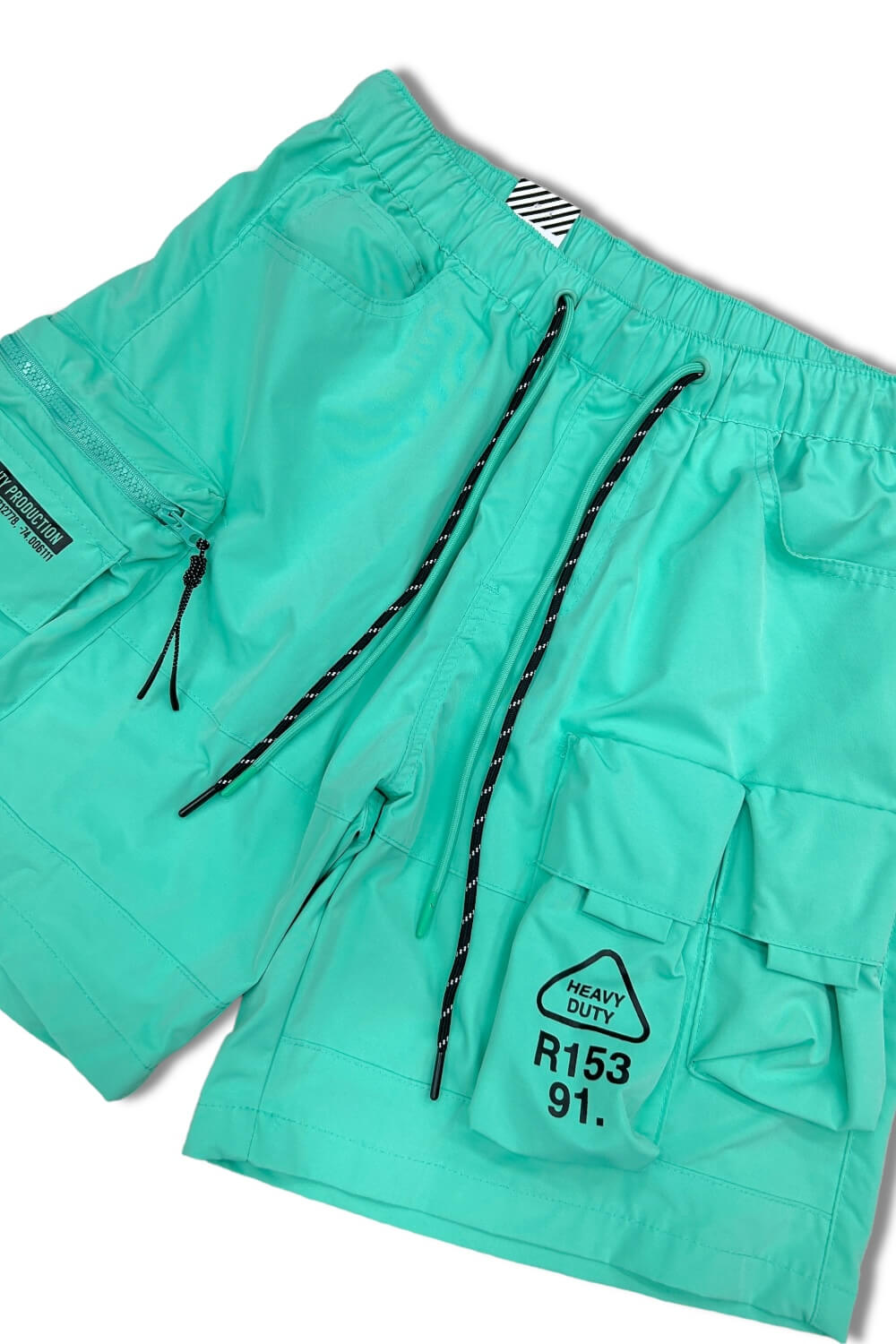 Smoke Rise - Utility Windbreaker Cargo Shorts - Oasis
